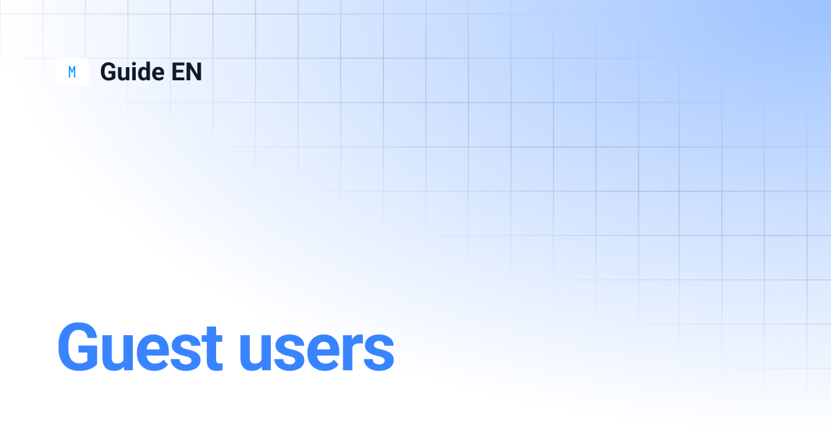 Guest users | Guide EN